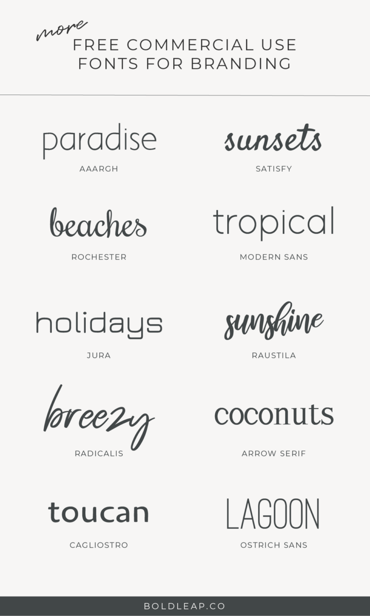 Free Commercial Use Fonts