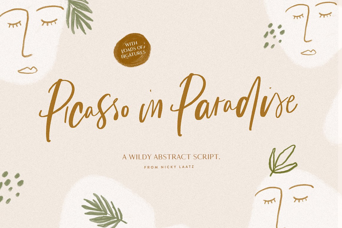 12 Best Script Fonts For Branding And Logo Design - 01 Picasso in Paradise Typeface