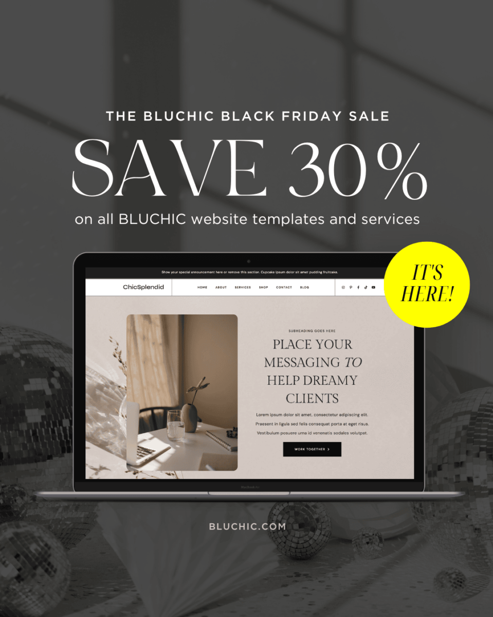 Transform Your Online Presence with BluChic's Black Friday Bonanza! - BC BFCM2023 IG Carousel 01