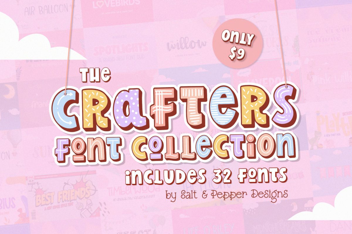 10 Of The Best Crafter Font Bundles - ori 3918257 pv4vx3s88vb6eesckhvs7s29z5rcor729q8gsi3k the crafters font collection procreate fonts canva fonts cute fonts