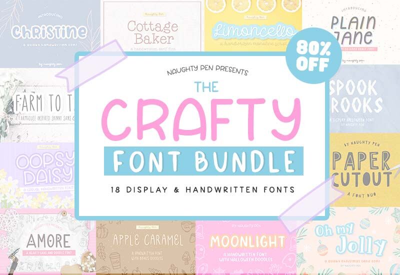 10 Of The Best Crafter Font Bundles - ori 4027848 q9qn4sp1vpj8vqoldqe7u7j5r450bp79czpnmrlb the crafty font bundle all quirky handwritten fonts